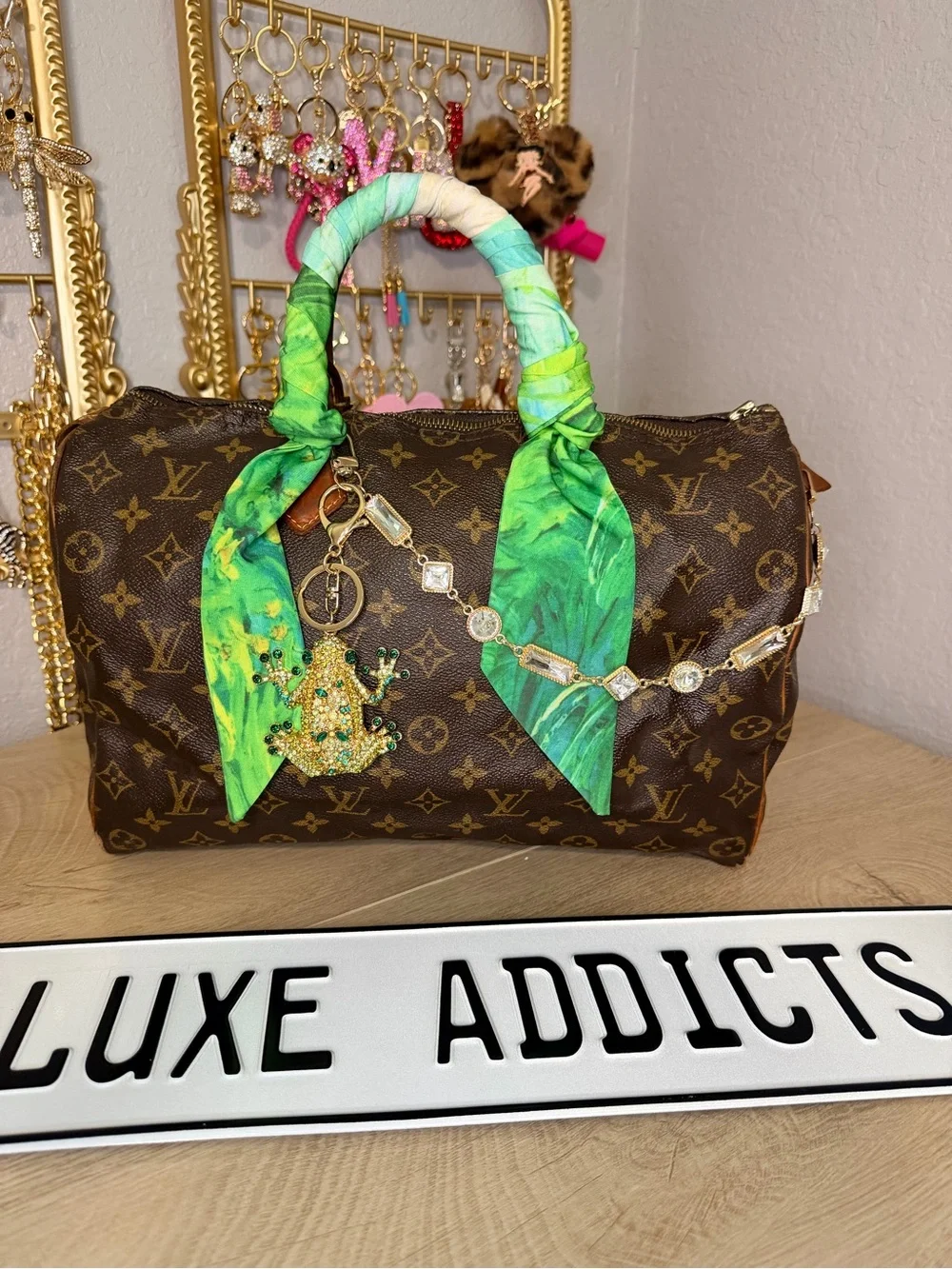 Bag Charm + Twilly and Bag Chain